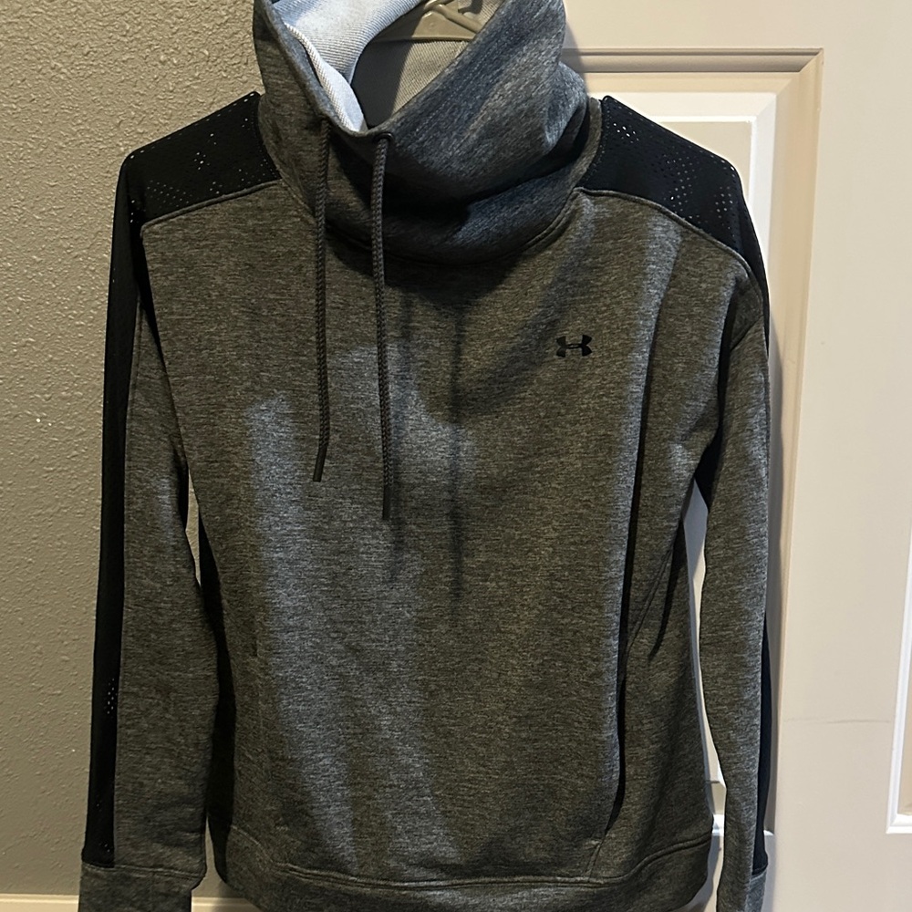 Under Armour Gray and Black Cowl Neck Hoodie